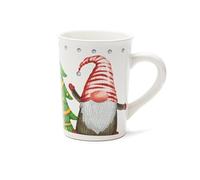 Excelsa Gnomo Friends Lot de 4 tasses, porcelaine, capacité 380 ml, décoration de Noël