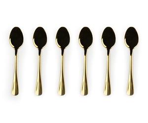 Excelsa Gold Lot de 6 cuillères à café en acier inoxydable 14,5 cm
