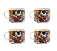 Excelsa Kimono Lot de 4 tasses à thé jumbo en nouvelle porcelaine avec décoration japonaise