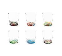 Excelsa Kimono Lot de 6 verres avec fond décoré, 340 ml, diamètre 8 cm, verre