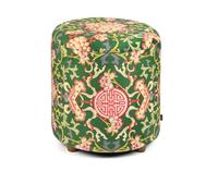 Excelsa La Via Della Seta pouf de rangement en velours et bois 39x39x43 cm multicolore