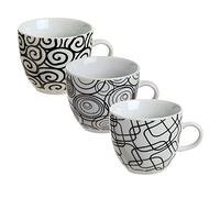 Excelsa Le Magic Set de Tasses Noir sans soucoupes en céramique, Noir, Taille 3