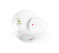 Excelsa Liberté Service de Table Blanc en Porcelaine de 18 pièces
