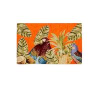 Excelsa Living Tapis de sol en tissu jacquard en polyester chenille coton antidérapant pour cuisine et salle de bain (Havana, 75 x 45 cm)