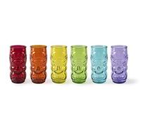 Excelsa Lot de 6 verres TIKI MULTICOL.