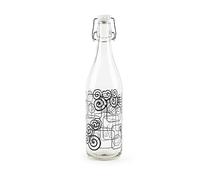 Excelsa Magic Black Bouteille d'eau 1 litre en verre avec joint