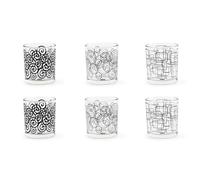 Excelsa Magic Black Lot de 6 verres à eau, verre, capacité 260 ml.