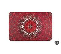 Excelsa Mandala Lot de 6 Sets de Table Rouge 43 x 29 cm 6 unités