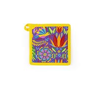 Excelsa Mexican Flower Manique de Cuisine, 20 x 20 cm, Doublure 100% Coton, Rembourrage en Polyester