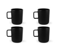Excelsa Nordic Lot de 4 tasses noires en céramique Stoneware, capacité 320 ml.