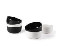 Excelsa Nordic Lot de 6 tasses en céramique, noir et blanc, capacité 625 ml, effet mat
