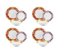 Excelsa Oriental Spring Service de vaisselle 12 pièces, porcelaine, lot de 4 personnes, multicolore