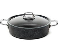 Excelsa poêle à frire avec couvercle Five Stars aluminium 37,5x28,5x14 cm noir