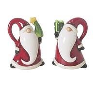 Excelsa Santa Claus Set sel et Poivre, céramique, Rouge, 6 x 4,5 x 8 cm, 2 unités