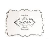 Excelsa set de 6 sets de table Fine Quality plastique 43,5x28,5 cm blanc
