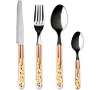 Excelsa set de couverts 24 pièces dripping acier multicolore