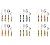 Excelsa set de couverts 24 pièces Trinacria acier coloré