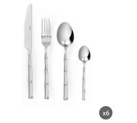 Excelsa Set de couverts Of 24 pièces Bambu' Acier Argent