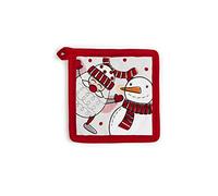 Excelsa Snowman Manique de Cuisine, 20 x 20 cm, Doublure 100% Coton, Rembourrage en Polyester