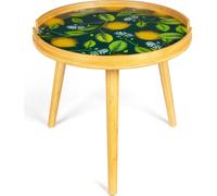 Excelsa Table basse Boboli en bambou et verre 48x48x44 cm multicolore