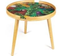 Excelsa Table basse Havana en bambou et verre 48x48x44 cm multicolore