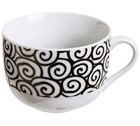 Excèlsa Tasse en Porcelaine Magic Black Jumbo, Multicolore, Motifs Assortis, 1 Pièce
