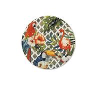 Excelsa Tropical Chic Lot de 6 assiettes à pizza, diamètre 31 cm, porcelaine, multicolore