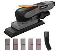 Excentriqueuse de 350 W, 4000–10000 tr/min, 198×70 mm, avec 10 disques abrasifs