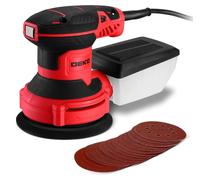 Excentriqueuse - Ponceuse orbitale aléatoire 300W - Plateau de ponçage de 125 mm - 14000 tr/min - 16 feuilles de ponçage - Boîtier de récupération de la poussière - DKOS30A125R