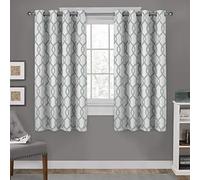 Exclusive Home Curtains Exclusif Maison Rideaux œillets en Haut fenêtre Panneau de Rideau Paire, Polyester, Mousse de mer, 63 x 54 x 0.2 cm