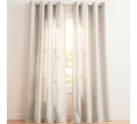 Exclusive Home Curtains Exclusif Maison Rideaux Loha en Lin Grommet Top fenêtre Panneau de Rideau Paire, Polyester, Naturel, 84" Length