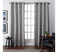 Exclusive Home Curtains Finesse Paire de Rideaux à œillets, Gris cendré, 137,2 x 213,4 cm, 2 pièces