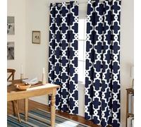 Exclusive Home Curtains Town & Country Everyday Ironwork Paire de Panneaux occultants tissés à œillets, Bleu Paon, 132,1 x 243,8 cm, 2 Panneaux
