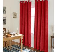 Exclusive Home Curtains Town & Country Everyday Oxford Paire de Rideaux de fenêtre à œillets, Polyester, Chili, W 52" x L 96" (2 Panels)