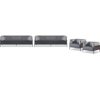 Exclusive Universelle Canapé 4pcs Cuir Noir Moderne Designer