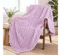 Exclusivo Mezcla Plaid Gaufré, Couverture Douce, 130 x 170 cm, Lilas | Couverture Polaire Waffle, motif nid d'abeille texturé, toucher doux et chaud, chaleur enveloppante pour les nuits froides