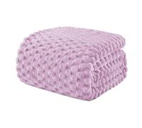 Exclusivo Mezcla Plaid Gaufré, Couverture Douce, 220 x 240 cm, Lilas | Couverture Polaire Waffle, motif nid d'abeille texturé, toucher doux et chaud, chaleur enveloppante pour les nuits froides
