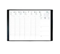 Exdi - 1 Grand Agenda Semainier Saturne Noir - Format : 21 x 29,7 cm - Janvier 2026 à Décembre 2026