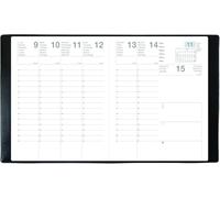 Exdi - 303001Q - Agenda Semainier MERCURE ML - Janvier à Décembre 2027 - Noir - 21 x 27 cm - Une semaine sur deux
