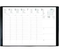 Exdi Agenda Semainier Civil 2027 Saturne ML 21 x 29,7 cm Noir | Format A4, Couverture Noire, Planning Hebdomadaire, Année Civile 2027, Grand Format