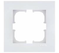 EXEN Cadre de Finition Simple Blanc 83 mm - 1 Poste Série KARELL - Plaque Murale Encastrable pour Prise Électrique et Interrupteur - Design Moderne Compatible avec Modules EXEN - K101/01E