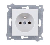 EXEN - Prise de Courant Encastrée Blanc Type E 16A 250V avec Terre - Prise Électrique Murale pour Maison, Bureau - Compatible avec Les Séries KARELL/ODAK/COMFORT - 241/01E