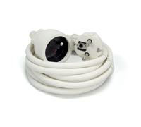 exertis Connect - Rallonge de câble d'alimentation - power CEE 7/7 (M) incliné pour CEE 7/5 (F) droit - 16 A - 3 m - blanc