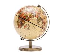 Exerz 14cm Globe Terrestre Carte Anglaise Mini Globe Antique Bronze | Mini Globe Antique Avec Carte Anglaise Et Support Métal Bronze Pour École Maison Bureau Et Décoration Éducative