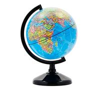 Exerz 14cm Globe Terrestre - Carte en anglais - Globe politique éducatif - Décoration/Géographie - Diamètre 14cm