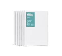 EXERZ 15x20cm Toiles pré-étirées 5 pièces - 1,7cm D'épaisseur Toiles à Peindre Encadrées/ 280GSM/ 100% Coton/Triplement Apprêtée/Sans Acide/Grain Moyen/ - Peinture à Huile/Gouache/Acrylique