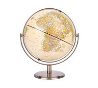 Exerz 20cm Globe Antique - Support en métal Couleur Bronze - Carte en Anglais- 360 ° dans Toutes Les Directions- Décoration de Bureau pédagogique/géographique- pour l'école, la Maison et Le Bureau