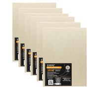 Exerz 24x30cm Panneaux de toile 100% lin - 3 mm - 320 g/m² Triple apprêt/sans acide/grain moyen - Peinture à l'huile et acrylique pour artistes de tous niveaux