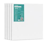EXERZ 24x30cm Toiles pré-étirées 5 pièces - 1,7cm D'épaisseur Toiles à Peindre Encadrées/ 280GSM/ 100% Coton/Triplement Apprêtée/Sans Acide/Grain Moyen/ - Peinture à Huile/Gouache/Acrylique