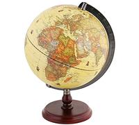 Exerz 25 cm Globe Antique terrestre rotatif vintage couleur moderne carte | socle en bois éducatif déco pour Bureau étude bureau transparent géographie détail et Stable présentation support